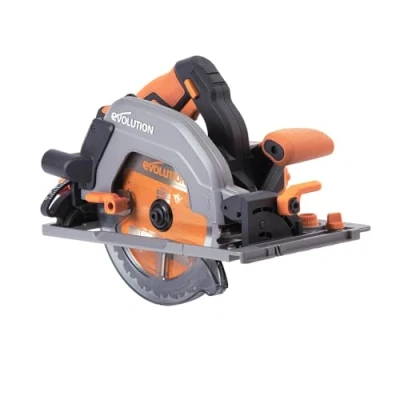 Immagine di Evolution Power Tools R185CCSX Li Sega circolare a batteria compatibile con i binari 18v Ion Include lama multimateriale TCT, taglia legno, metallo, plastica, non inclusa, 185 mm