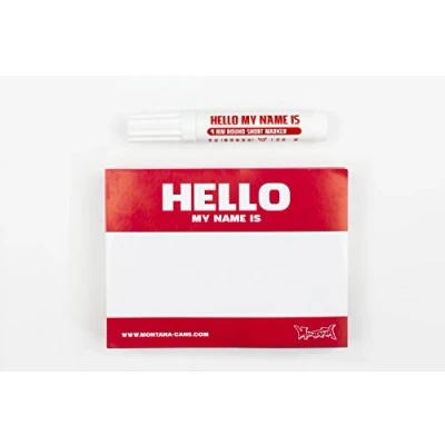 Immagine di Red Hello My Name Is Stickers
