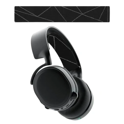 Immagine di kwmobile Copri Cuffie Compatibile con SteelSeries Arctis 3 / 5 Archetto Fascia di Ricambio in Nylon Banda Elastica Accessori Gaming nero/grigio
