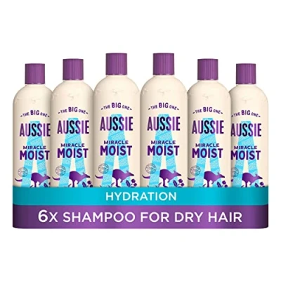 Immagine di Aussie Miracle Moist Shampoo, 300 ml, pacco da 6