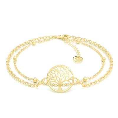 Immagine di SERASAR Bracciale d&#039;argento Signore 925 Argento Sterling 18 Carati Gioielli Donna Collana Ragazze Portagioie Idea Regalo Festa della Mamma di Natale