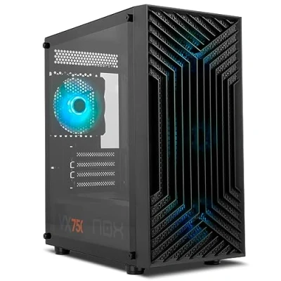 Immagine di NOX XTREME PRODUCTS INFINITY EPSILON Mid Tower M ATX/ITX ARGB Rainbow, Front Mesh, pannello laterale in vetro temperato, 4 ventole installate, scheda grafica compatibile fino a 310 mm, USB 3.0, nero