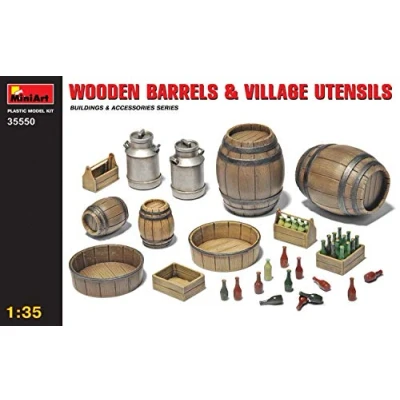 Immagine di MiniArt Botti in Legno e Utensili per la Vita Campagna Scala 1/35, Multicolore, MIN35550