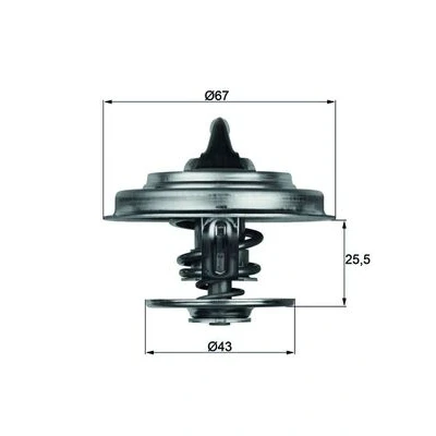 Immagine di MAHLE ORIGINAL TX 18 71D Termostato motore 71 con guarnizione MERCEDES BENZ: UNIMOG, T2/L Camion pianale/Telaio