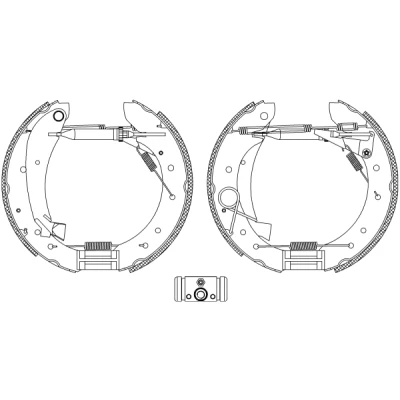 Immagine di TEXTAR Shoe Kit Pro 84049601 freno, Freno a tamburo con cilindretto regolatore/attuatore