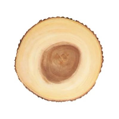 Immagine di Artesà Tagliere di Formaggio a Tronco Legno, Piatto da Portata per Torte, Dessert, Buffet e Pranzi, 37 x 29cm