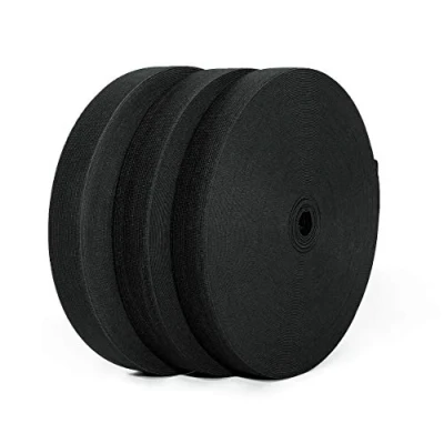 Immagine di 40M elastico da cucire, Nastro piatto, largo, piatto bianco, Tessuto cucito elastico, Nastri (Nero 40mX15mm)