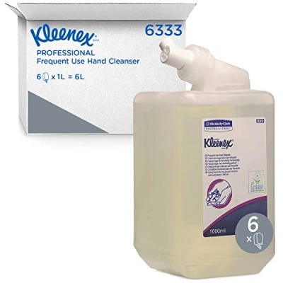 Immagine di Kleneex 6333 Sapone liquido per mani, Uso quotidiano, Pacco da 6 flaconi 1 L, Incolore/Inodore, 06333050