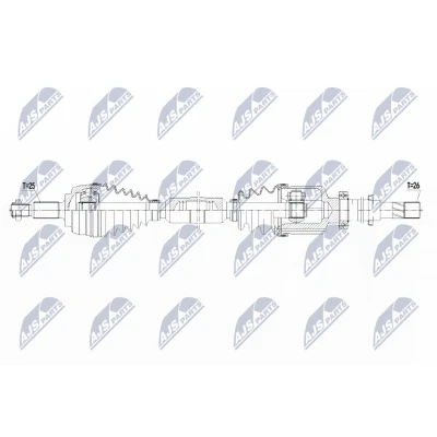 Immagine di NTY NPW RE 140 Albero motore / Semiasse Assale anteriore Dx 928, 312 RENAULT: SCENIC 3, MEGANE 3 Coupe