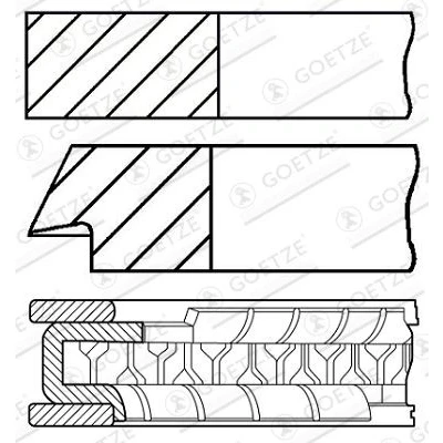Immagine di GOETZE ENGINE 08 435807 00 Kit Fasce Elastiche 80,5 0,5