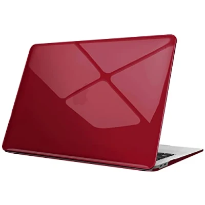 Immagine di FINTIE Custodia Compatibile con MacBook Air 13 2020/2019/2018 (A2337 M1 / A2179 A1932) Cover Rigid Protettivo Guscio Rigido Case, Burgundy