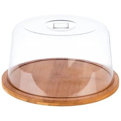 Immagine di APS Vassoio in bambù con cappuccio, set composto da: Ø 25 cm, altezza: 1,5 cappa 23 12 cm