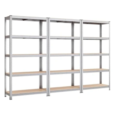 Immagine di SONGMICS Scaffalatura per carichi pesanti, cantina, 40 x 270 180 cm, con struttura in acciaio, portata fino a 875 kg, 5 ripiani regolabili, colore: argento GLR040E03