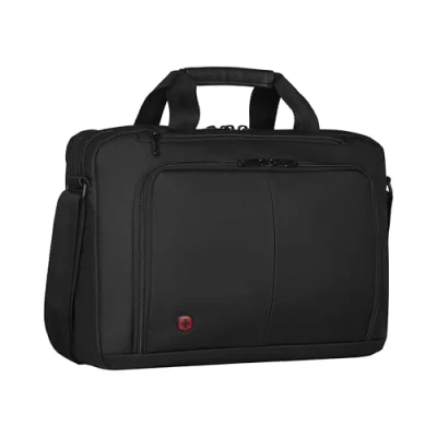 Immagine di WENGER Borsa Porta PC Source a Tracolla, Notebook 16, Tasca per Tablet fino 10’’, Cartella, Scomparti, 8 l, Uomo Donna, Ufficio, Viaggi di lavoro, Università, Nero, 601066