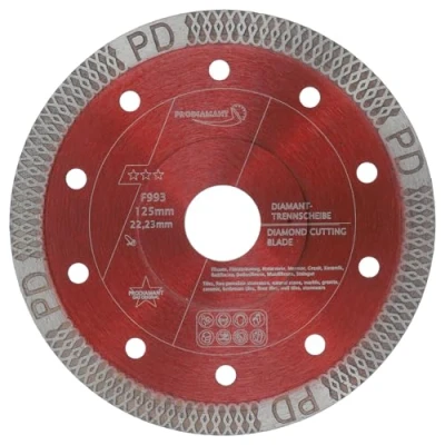 Immagine di PRODIAMANT disco diamantato Premium per piastrelle 125 mm F993 e gres porcellanato x 22,23 da taglio extra sottile