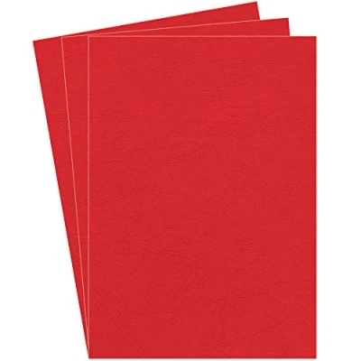 Immagine di Fellowes 5370305 Copertine per Rilegatura Delta FSC, Formato A4, Confezione da 100 Pezzi, Rosso