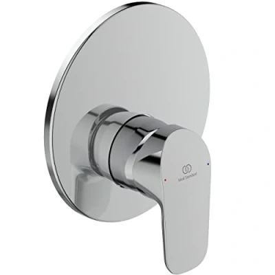 Immagine di Ideal Standard Ceraflex, Miscelatore monocomando tondo per doccia ad incasso, Una via, Solo parti esterne, Cromato