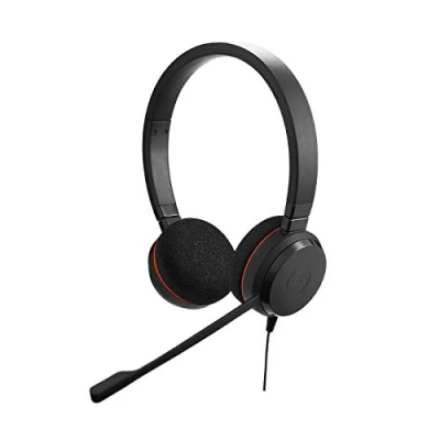 Immagine di Jabra Evolve 20 UC Cuffie Stereo certificate per UC, softphone VoIP e con funzione passiva Noise Cancelling Cavo USB controller Nero