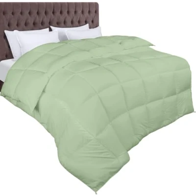 Immagine di Utopia Bedding Piumone 200 x cm 370 gsm, Piumino Una Piazza e Mezza, Letto Trapunta Mezza 100% Microfibra (Verde Salvia)