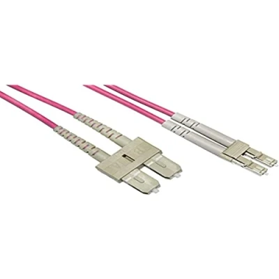Immagine di Cavo Fibra Ottica Multimode LSZH Duplex OM4 50/125, LC SC, 1 mt.