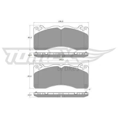 Immagine di TOMEX brakes TX 60 08 Kit pastiglie freno Assale anteriore con segnalatore acustico usura lamierino anticigolío FORD USA: Mustang Mk6 Coupe