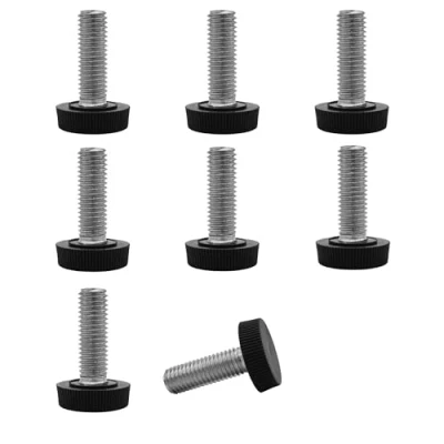 Immagine di SKIR&#039;CO 8 piedini di livellamento per mobili, M10 x 30 mm, gambe rotonde regolabili diametro 25 piedino livellatore filettatura