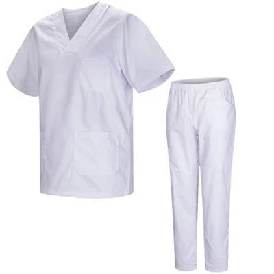 Immagine di MISEMIYA Uniformi Unisex Set Camice Uniforme Medica con Maglia e Pantaloni Mediche sanitarie 817 8312 BLANCO X Small, Bianco