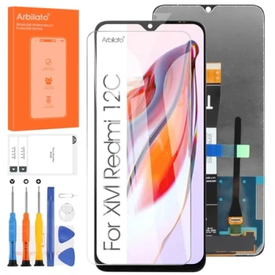 Immagine di Arbilato Schermo per Xiaomi Redmi 12C Sostituzione 22120RN86G 22120RN86I LCD Display Touch Digitizer riparazione parti Assemblaggio (nero, 6.71&quot;)
