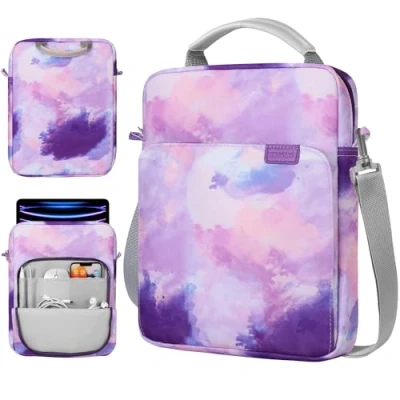 Immagine di TiMOVO Custodia per Laptop da 13,3&#039;&#039; iPad Air 13&quot; 2024, PRO MacBook 2022 2018,MacBook M2 14&quot;/13&quot; M2/M1 PRO/M1 Max 14.2 2023 2021,Galaxy Tab S9+,Viola di Acquerell