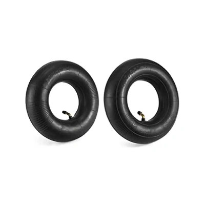 Immagine di QWORK® 2 pezzi 4.10/3.50 4 camera d&#039;aria per carriola, asta piegato, tosaerba, carrelli manuali