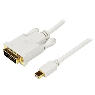 Immagine di StarTech.com Cavo adattatore da Mini Displayport a DVI 1.8m, convertitore passivo DP DVI, 1920x1200 HDTV fino 1080p, Compatibile PC/MAC Thunderbolt, DP++ Bianco (MDP2DVIMM3WS)
