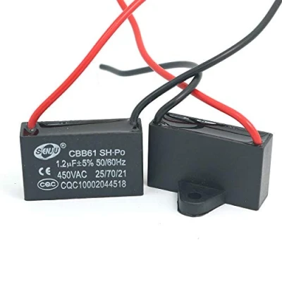 Immagine di DollaTek 2Pcs CBB61 1.2uF 450V AC 50/60Hz Condensatore del Motore Ventilatore condizionatore d&#039;Aria
