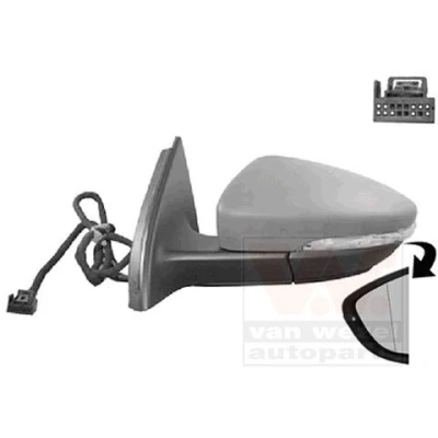 Immagine di Specchio retrovisore esterno Van Wezel 5740807 Sx con la prima mano completo, asferico, per regolazione elettrica specchio, termico
