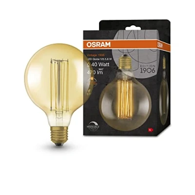 Immagine di OSRAM 4058075761759 LED (monocolore) ERP G (A G) E27 Forma di palla 5.8 W = 40 Bianco caldo (Ø x A) 95 mm 1 pz.