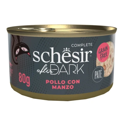Immagine di Schesir After Dark Complete Paté 12 x 80 g Umido per gatto Pollo con Manzo