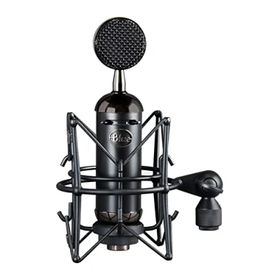 Immagine di Blue Blackout Spark SL Microfono a Condensatore XLR per Registrazione Professionale, Streaming, Gaming e Podcast, Capsula Cardioide Grande Diaframma, Shockmount Custodia Protettiva Nero