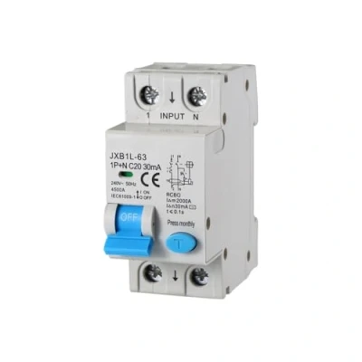 Immagine di gloca Interruttore Magnetotermico Differenziale 2P 20A 30mA 220V 4.5KA 2 Moduli DIN C20