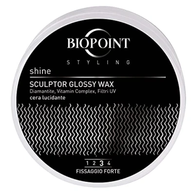 Immagine di Biopoint Styling Sculptor Glossy Wax, Cera per Capelli Lucidante a Fissaggio Forte Senza Residui, Azione Idratante e Illuminante, Definisce Modella la Chioma, 100 ml
