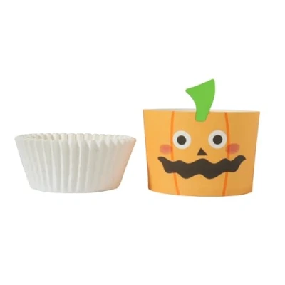 Immagine di PME Halloween Vasetti con Pirottini per Cupcake Zucca Intagliata (Set di 12)