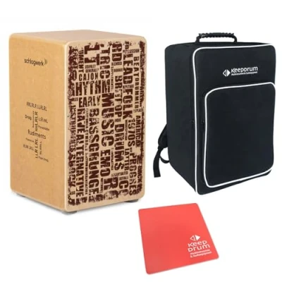 Immagine di Schlagwerk CP85 Cajon Rudiments Styles + keepdrum sedile rosso borsa zaino