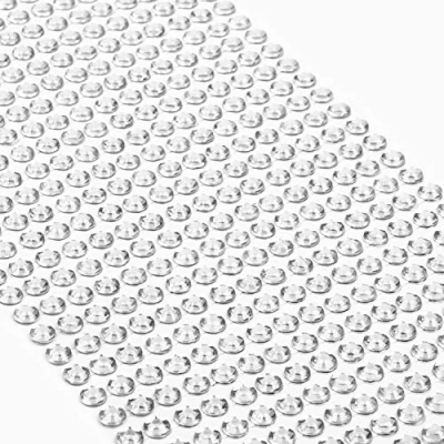 Immagine di Movoja Strass argentati pietre rotonde 624 pezzi 5 mm autoadesive per decorare e fai da te, decorative incollare, colore argento