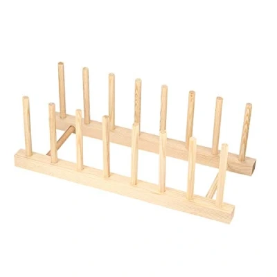 Immagine di HAOCHEN Scolapiatti da Appoggio, Porta Bottiglie Acqua, Portapiatti, Scola Piatti, Cestello Portabottiglie, Legno per Libro, Tazze, Cd, Bicchiere Vino