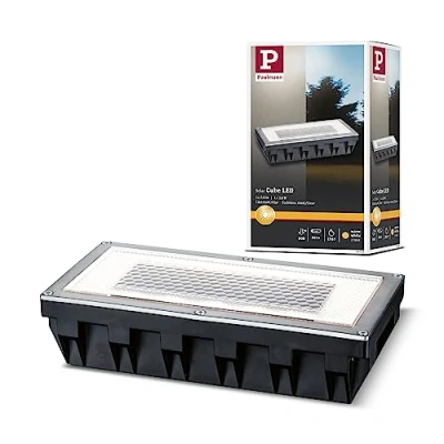 Immagine di Paulmann 93775 Box Lampada solare da incasso 0.6 W Bianco caldo acciaio inox, Trasparente