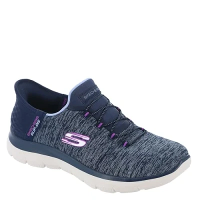 Immagine di Skechers Hands Free Slip Ins Summits Dazzling Haze, Scarpe da Ginnastica Donna, Blu Mare, 38 EU Larga