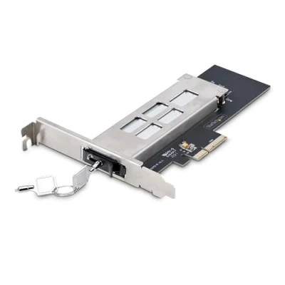 Immagine di StarTech.com Rack rimovibile per SSD M.2 NVMe a PCIE x4 / Backplane mobile slot di espansione PCI Express, Alloggiamento 4.0/3.0 Hot Swap con blocco chiave (M2 REMOVABLE N1)