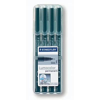 Immagine di Staedtler Lumocolor permanent compact DRY SAFE 318 9WP4HZ Marcatore indelebile Nero resistente allacqua: Sì