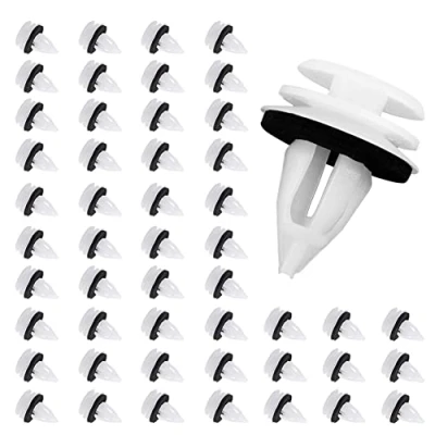 Immagine di Rivetti in Plastica per Auto, Fydun 50 Pezzi Clip Fissaggio Pannelli Interni Auto Anteriore e Posteriore Ganci Di Pannello Bagagliaio, Porta Interna, Rivestimento(50 pz)