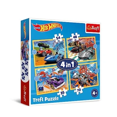 Immagine di Trefl Anni 4in1, 35 a 70 Pezzi Puzzle Colorati con Le Auto Iconiche, Diversi Livelli di Difficoltà, per Bambini dai 4, Multicolore, 34627
