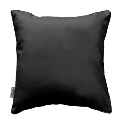 Immagine di Douceur D&#039;Intérieur 1600837, Cuscino Filetto , 60 X Cm Essentiel Poliestere Unito Nero
