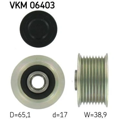 Immagine di SKF VKM 06403 Puleggia Alternatore 38,9 MAZDA: 6 SW, Sedan, MPV 2